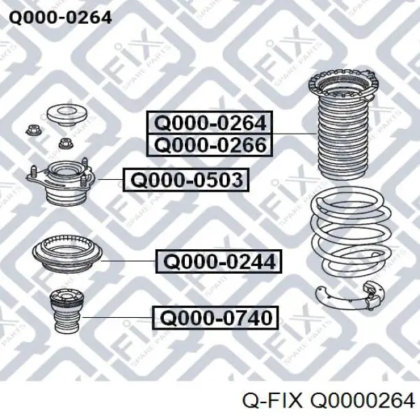 Comprar Q0000264 Q-fix Fuelle, amortiguador delantero