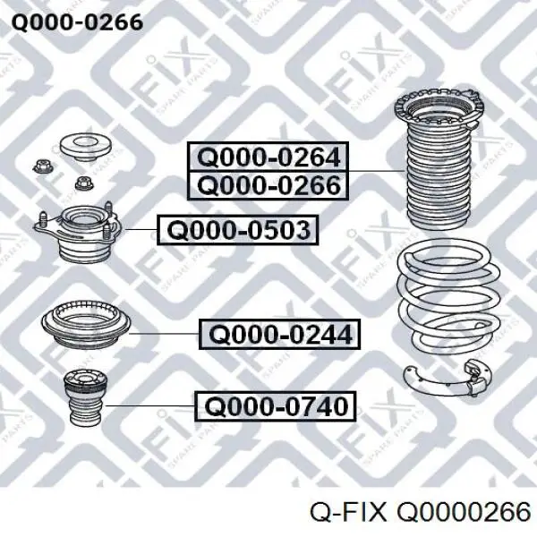 Fuelle, amortiguador delantero Q0000266 Q-fix