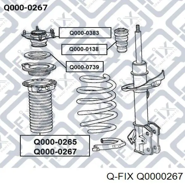 Guardapolvo del amortiguador delantero Q-fix Q0000267 precio, desde 11,72 EUR