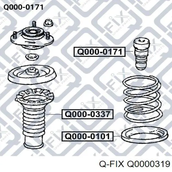 Comprar Q0000319 Q-fix Fuelle, amortiguador delantero