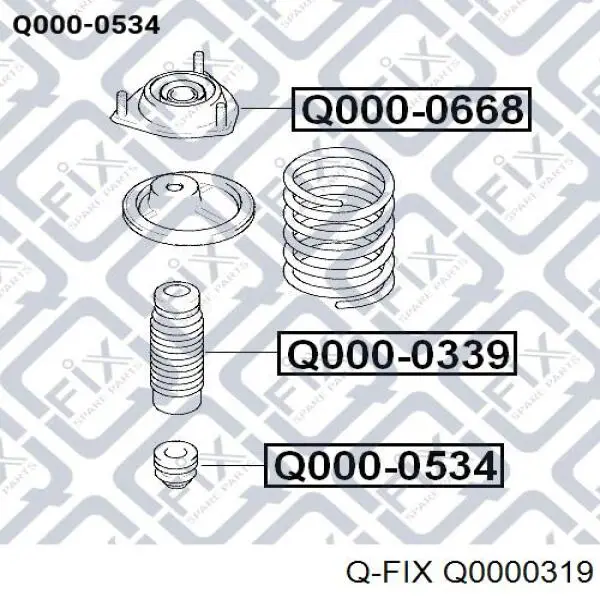Fuelle, amortiguador delantero Q0000319 Q-fix