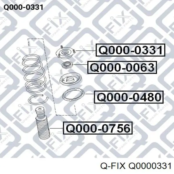 Q0000331 Q-fix soporte amortiguador delantero