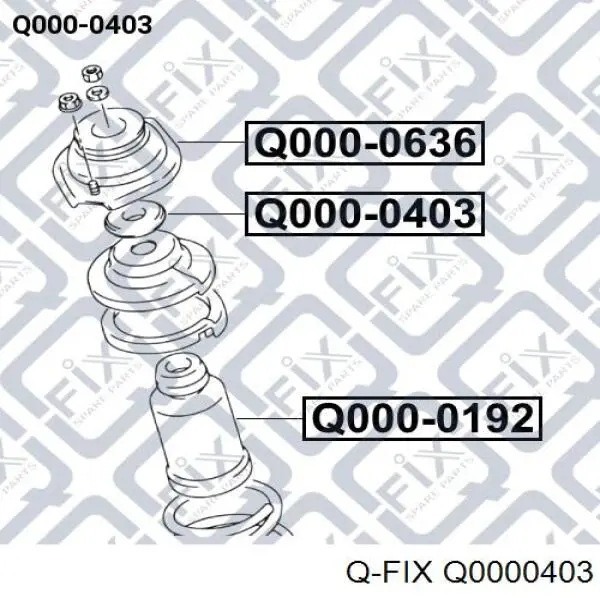 Q0000403 Q-fix rodamiento amortiguador delantero