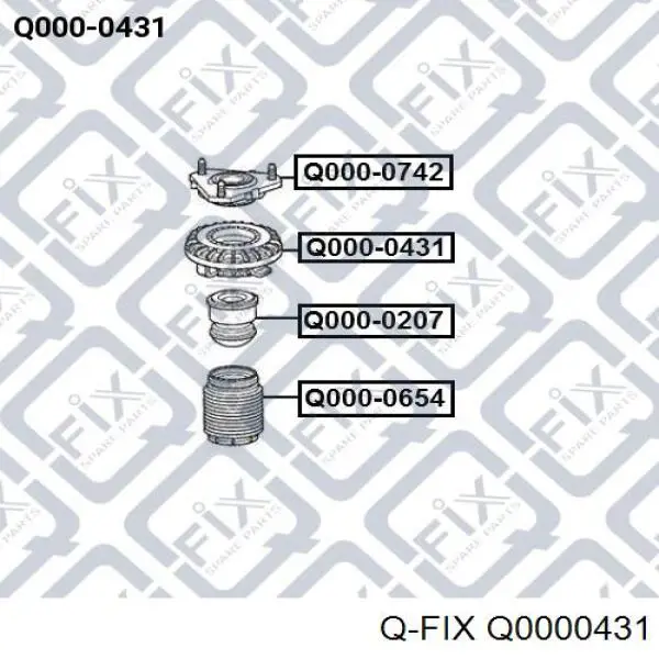 Comprar Q0000431 Q-fix Rodamiento de soporte del amortiguador delantero