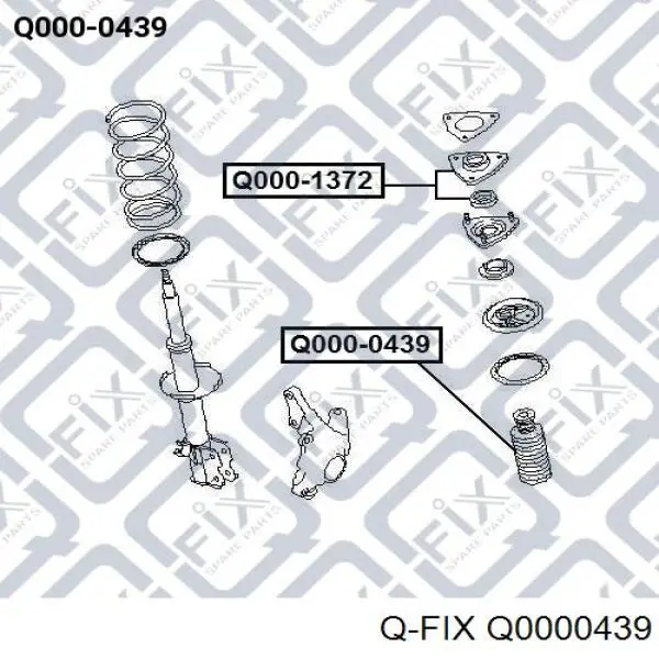 Q0000439 Q-fix caperuza protectora/fuelle, amortiguador delantero