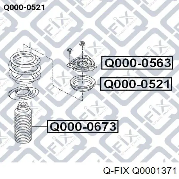 Comprar Q0001371 Q-fix Soporte del amortiguador delantero derecho