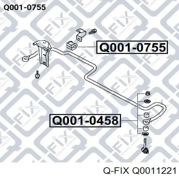 Q0011221 Q-fix casquillo de barra estabilizadora delantera