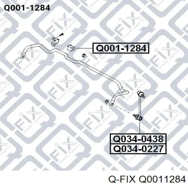 Q0011284 Q-fix casquillo de barra estabilizadora delantera