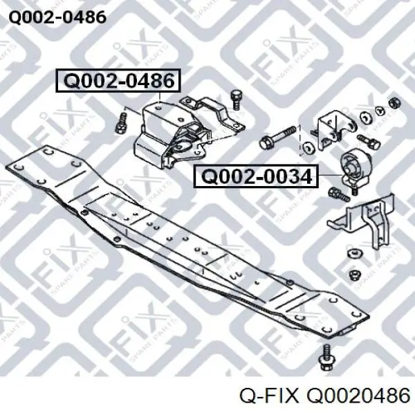 Q0020486 Q-fix soporte de motor trasero