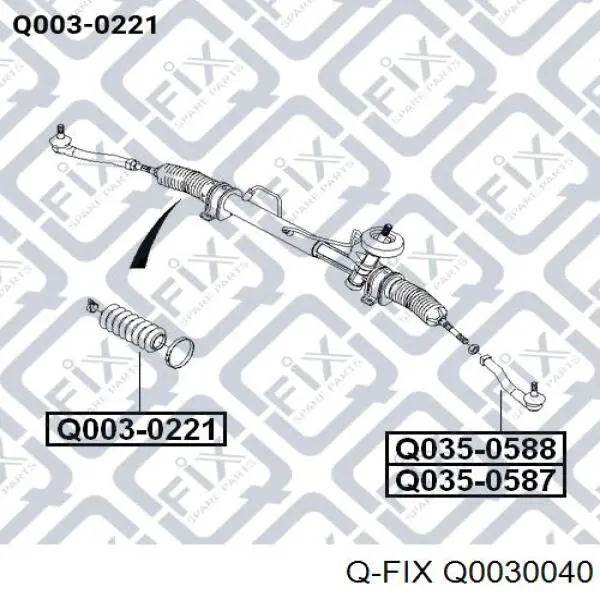 Q003-0040 Q-fix fuelle, dirección