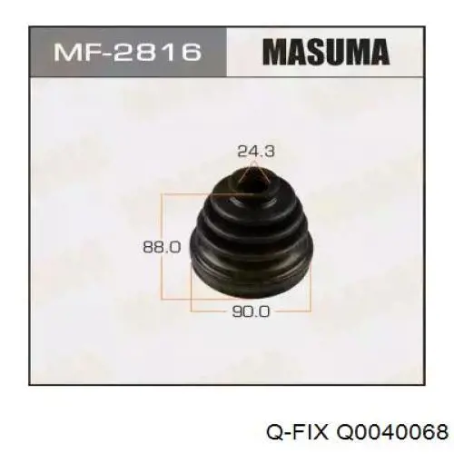 Fuelle, junta homocinética interior derecha delantera Q-fix Q0040068 precio, desde 10,98 EUR