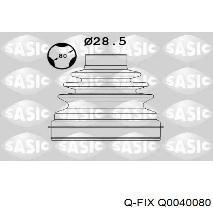 Fuelle de semieje delantero interior Q0040080 Q-fix