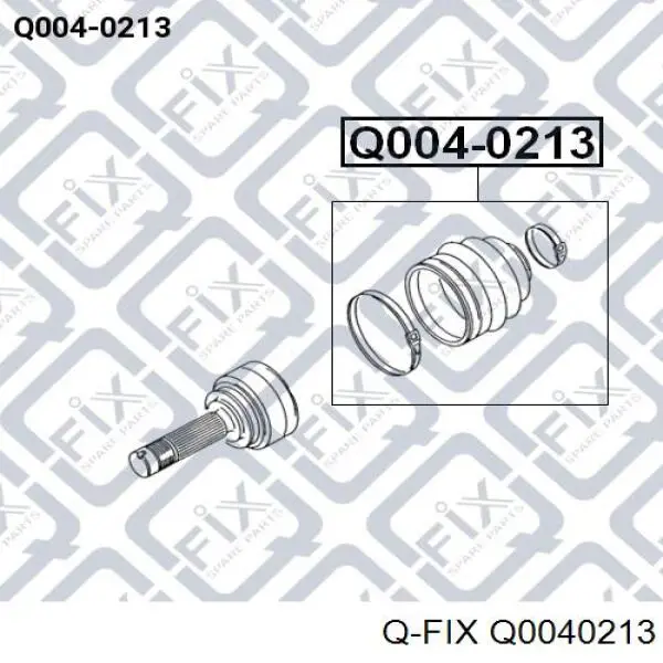 Q0040213 Q-fix fuelle, árbol de transmisión delantero exterior