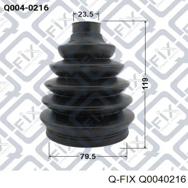 Q0040216 Q-fix fuelle, árbol de transmisión delantero exterior