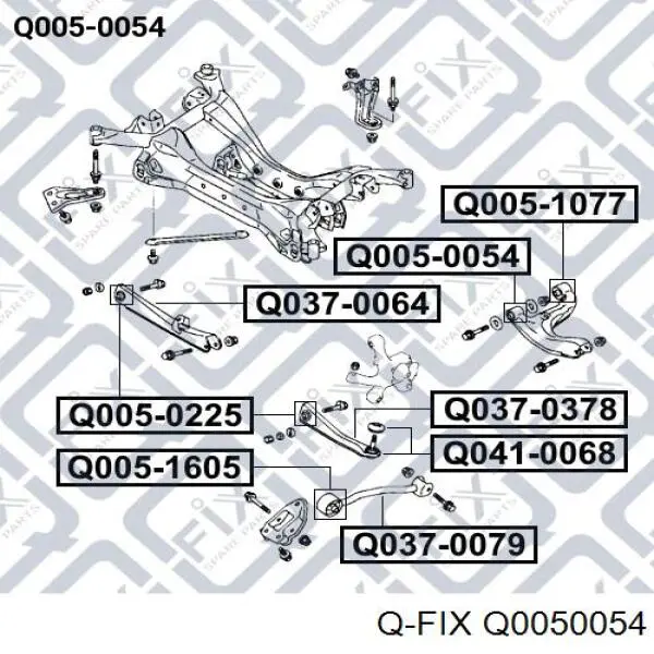 Q0050054 Q-fix suspensión, brazo oscilante trasero inferior