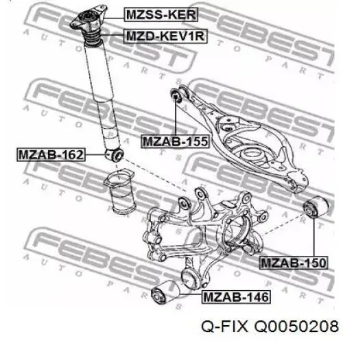 Comprar Q0050208 Q-fix Buje interior del brazo transversal trasero