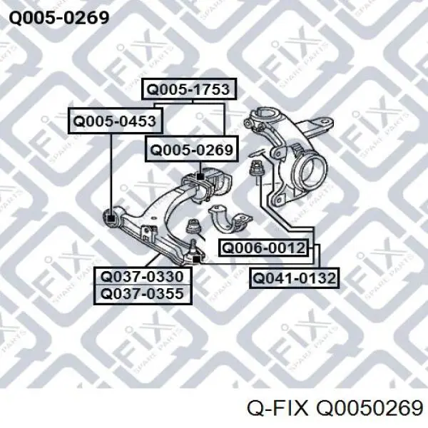 Q0050269 Q-fix silentblock de suspensión delantero inferior