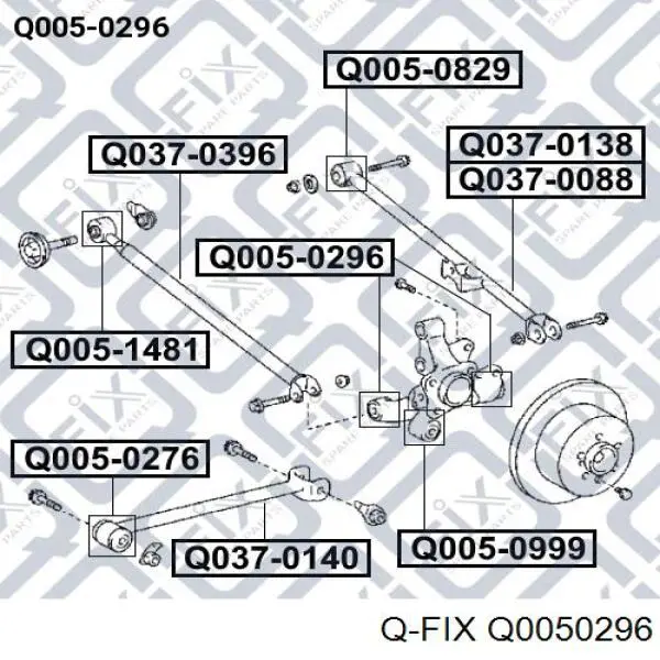 Q005-0296 Q-fix silentblock de mangueta trasera