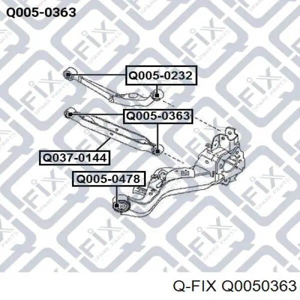 Q0050363 Q-fix Buje del brazo inferior trasero