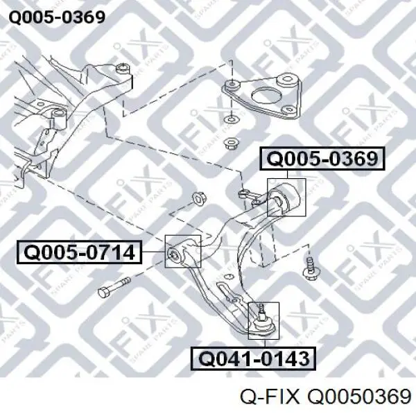 Silentblock del brazo de suspensión Q0050369 Q-fix
