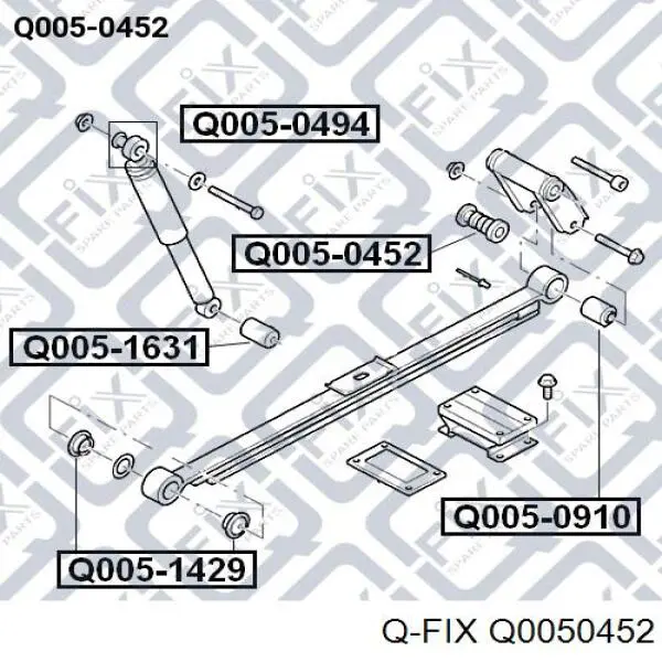 Q0050452 Q-fix silentblock para gemela de ballesta