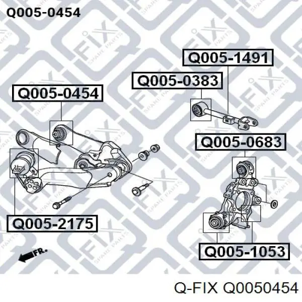 Comprar Q0050454 Q-fix Buje del brazo inferior trasero