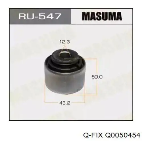 Buje del brazo inferior trasero Q0050454 Q-fix