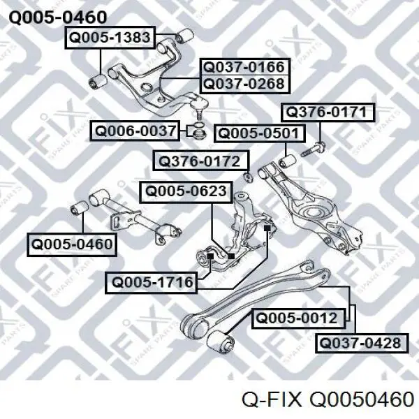 Q0050460 Q-fix silentblock para barra panhard trasera