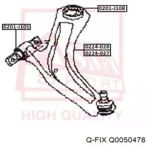 Buje delantero del brazo longitudinal trasero Q-fix Q0050478 precio, desde 11,18 EUR