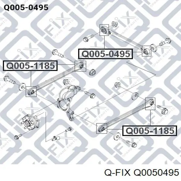 Q0050495 Q-fix suspensión, brazo oscilante, eje trasero, inferior