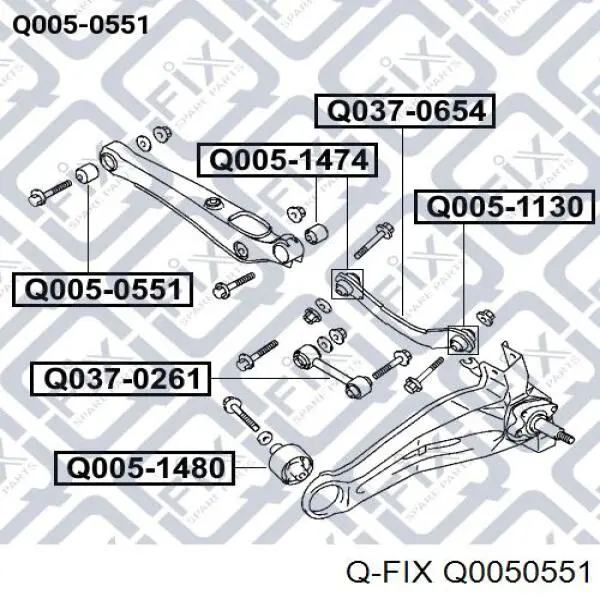 Q0050551 Q-fix suspensión, brazo oscilante trasero inferior