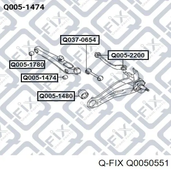 Q0050551 Q-fix Buje del brazo inferior trasero