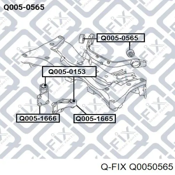 Silentblock de la traviesa de montaje del diferencial trasero trasero Q-fix Q0050565 precio, desde 8,92 EUR