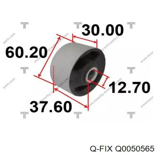 Comprar Q0050565 Q-fix Silentblock de la traviesa de montaje del diferencial trasero trasero
