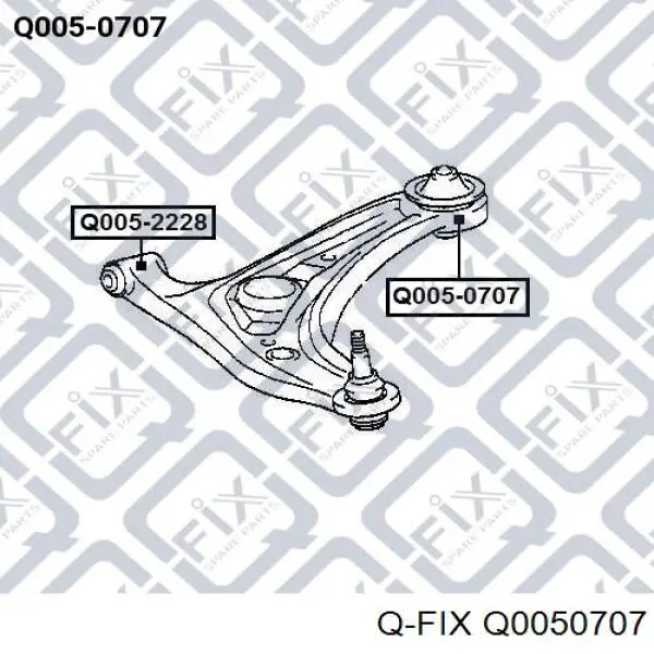 Q0050707 Q-fix silentblock de suspensión delantero inferior