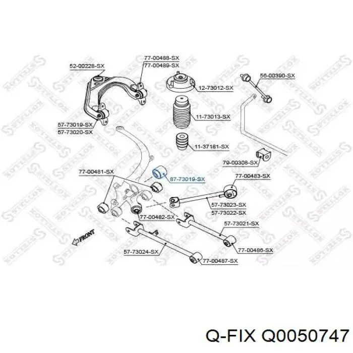 Buje de mangueta trasera Q-fix Q0050747 precio, desde 8,77 EUR