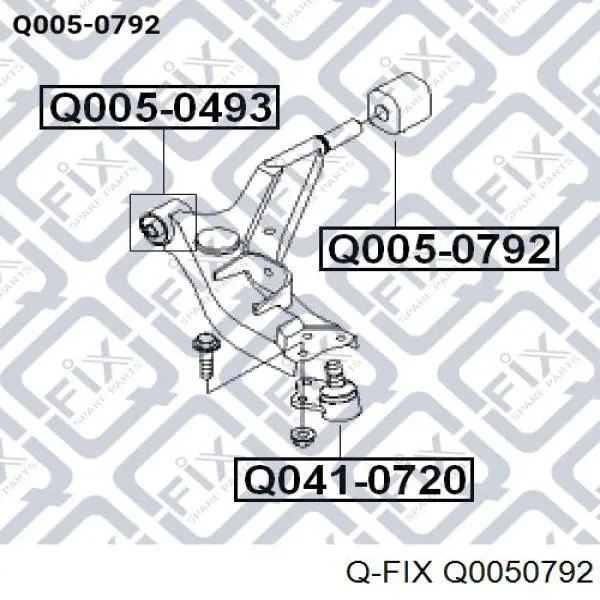 Q0050792 Q-fix silentblock de suspensión delantero inferior