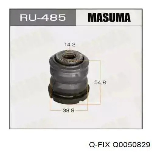 Q0050829 Q-fix Buje del brazo transversal trasero
