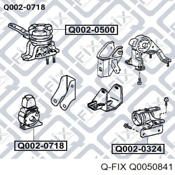 Q0050841 Q-fix silentblock,suspensión, cuerpo del eje trasero, delantero