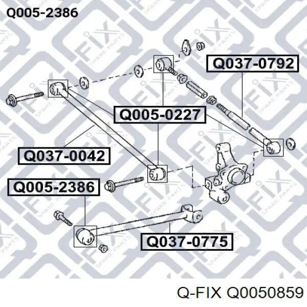 Q0050859 Q-fix silentblock de brazo suspensión trasero transversal