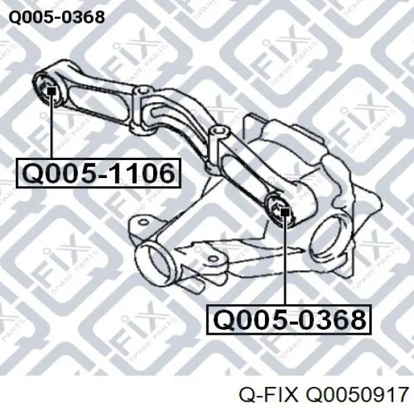 Q0050917 Q-fix Buje de la traviesa de montaje del diferencial delantero delantero
