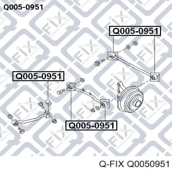 Q0050951 Q-fix suspensión, barra transversal trasera