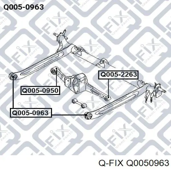 Q0050963 Q-fix Silentblock del puente trasero