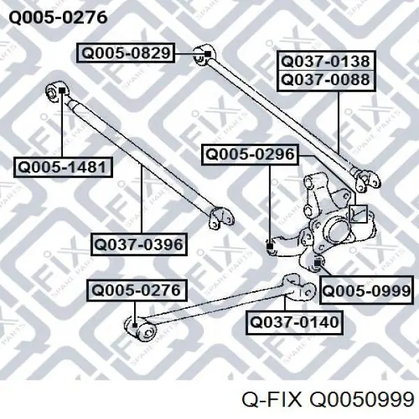 Comprar Q0050999 Q-fix Buje de mangueta trasera