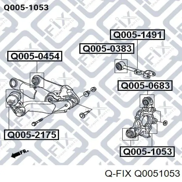 Buje de mangueta trasera Q-fix Q0051053 precio, desde 8,08 EUR