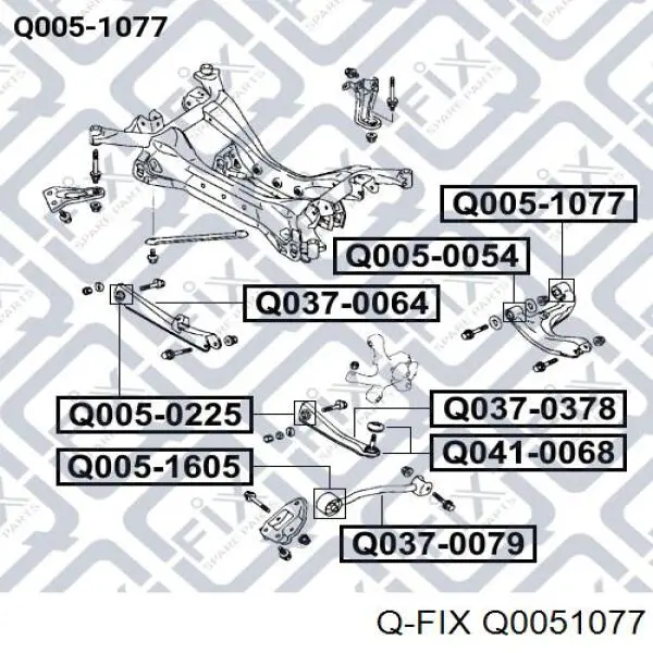 Q0051077 Q-fix suspensión, brazo oscilante trasero inferior