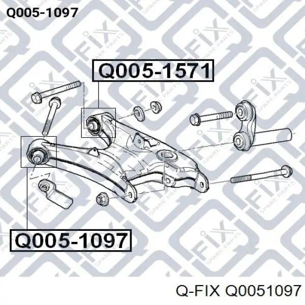 Buje del brazo inferior trasero Q-fix Q0051097 precio, desde 8,09 EUR