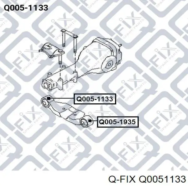 Buje de la traviesa de montaje del diferencial trasero derecho Q-fix Q0051133 precio, desde 16,30 EUR