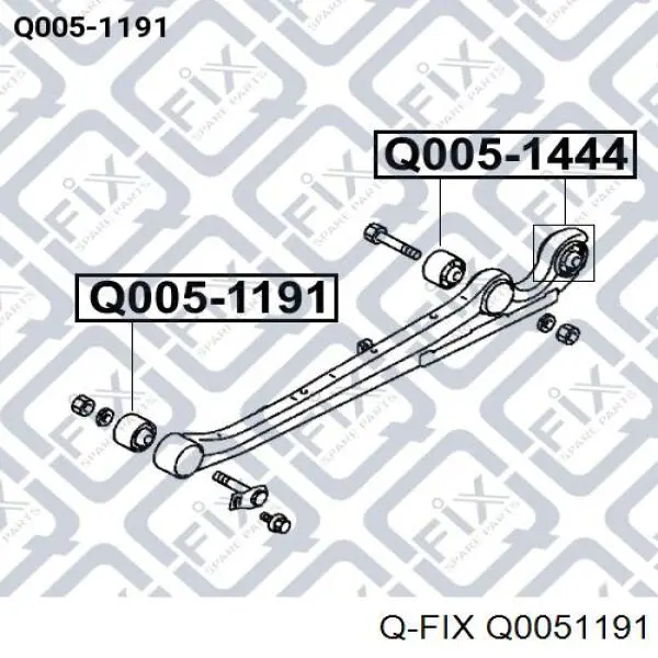 Q0051191 Q-fix bloque silencioso trasero brazo trasero delantero