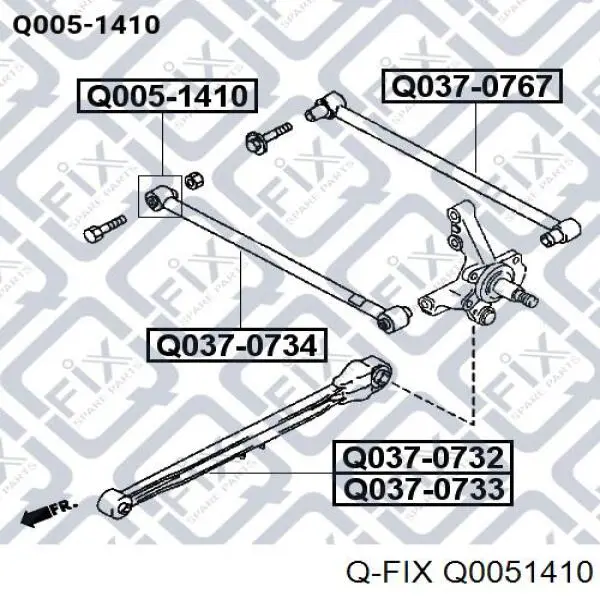 Q0051410 Q-fix silentblock de brazo suspensión trasero transversal